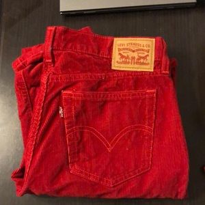 Women’s Levi’s Red Corduroy pants